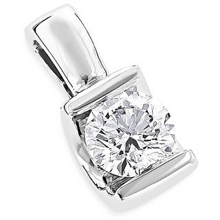                       CEYLONMINE American Daimond silver pendant precious & certified stone diamond pendant for women & girl                                              
