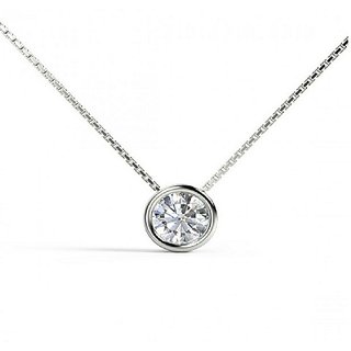 CEYLONMINE Natural American diamond pendant for girls & women stylish diamond silver pendant CEYLONMINE Natural American diamond pendant for girls & women stylish diamond silver pendant