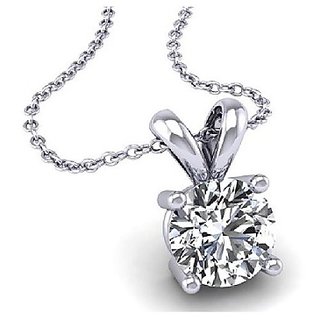 CEYLONMINE American Daimond silver pendant precious & certified stone diamond pendant for women & girl CEYLONMINE American Daimond silver pendant precious & certified stone diamond pendant for women & girl