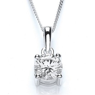                       CEYLONMINE Daimond Pendant Precious stone original & GLI certified stone american dimaond silver pendant for women & girls                                              
