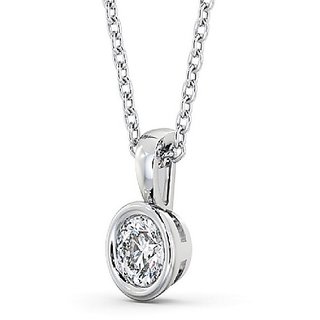                       CEYLONMINE 92.5 sterling silver/ white gold plated stylish Diamond Pendant for women & girls ( american diamond stone )                                              