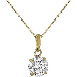                       CEYLONMINE Diamond gold plated pendant original & good qualilty american diamond gold plated pendant / locket for girl & women                                              