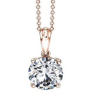 CEYLONMINE American Diamond gold plated pendant precious & certified stone diamond pendant for women & girl CEYLONMINE American Diamond gold plated pendant precious & certified stone diamond pendant for women & girl