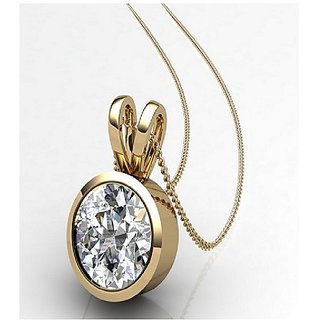                       CEYLONMINE 92.5 sterling silver/ stylish Diamond Pendant for women & girls ( american diamond stone )                                              