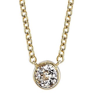                       CEYLONMINE Certified single diamond stone gold plated metal pendant American Diamond stone locket/pendant for women & girls                                              