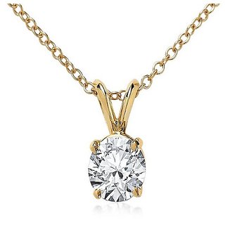                       Diamond Pendant natural & original stone american diamond pendant gold plated locket by Ceylonmine                                              