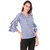 Jollify Women's Regular fit layerd sleev Top(Blue)