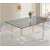 CASA-NEST Transparent Center Table Cover with White Lace (Lxb) 60  40 Inches- Clear Transparent Color