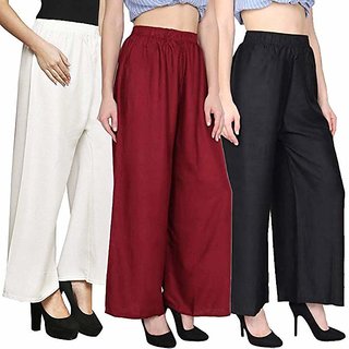                       Uner Solid Pack of three palazzo                                              