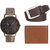 Zesta Combo Pack Of A Wooden Style Brown Watch With A Brown Wallet And A Brown Belt