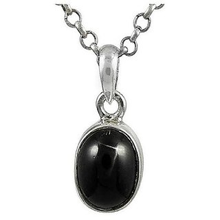                       CEYLONMINE -Agate pendant original & unheated stone 9.25 ratti hakik agate Silver plated pendant for women & girl                                              