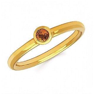                      CEYLONMINE- Astrological  Precious Stone Amber Stone ring original stone gold plated Amber ring  for unisex                                              