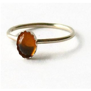                       CEYLONMINE- Natural GIA Amber Ring  For Men  Women Original  Certified Stone Amber Ring for astrological purpose                                              