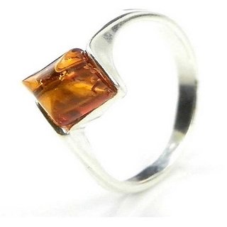 CEYLONMINE- Amber Silver Ring For Astrological Purpose Original IGI Amber Amber Finger Ring for unisex