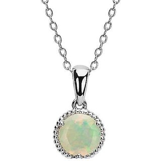                       CEYLONMINE  opal pendant natural & original stone Silver  plated pendant 9.25 ratti                                              