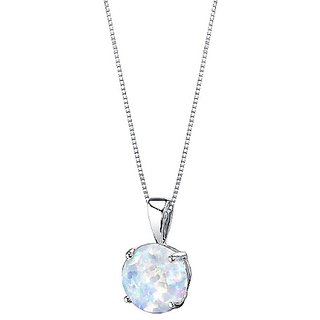                       CEYLONMINE Opal Pendant Original & unheated gemstone pendant 5.25 ratti locket for unisex silver plated                                              
