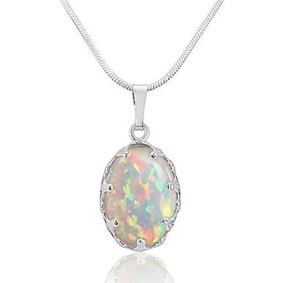 CEYLONMINE opal pendant 9.25 ratti unheated & certified gemstone silver pendant for uniex CEYLONMINE opal pendant 9.25 ratti unheated & certified gemstone silver pendant for uniex