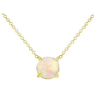                       CEYLONMINE opal pendnat natural stone locket pendant 5.25 ratti unheated & untreated opal gold plated pendant for unisex                                              