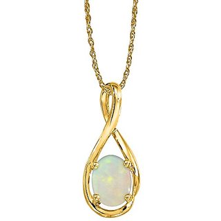                       CEYLONMINE - Lab Certified stone Opal 7.25 Ratti gold Plalted Pendant Unheated & Untreated astrological Stone Opal Pendant For Unisex                                              