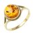 CEYLONMINE- Original Amber Stone Ring Original  Natural Amber gold Plated Ring Adjustable Ring For Unisex