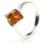 CEYLONMINE- Amber Silver Ring For Astrological Purpose Original IGI Amber Amber Finger Ring for unisex