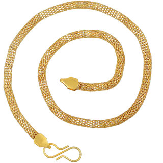                       Missmister Gold Plated Broad Super Lightweight Fashion Chain Necklace Men Women                                              