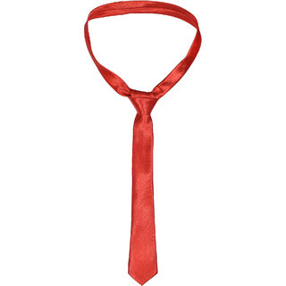 Missmister Satin Silk Red Necktie Men Clothing Accessory Formals