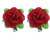 Missmister Fabric Red Rose Clips,Stylish Pair Of Hair Clip, Hair Jewelry For Girls Women
