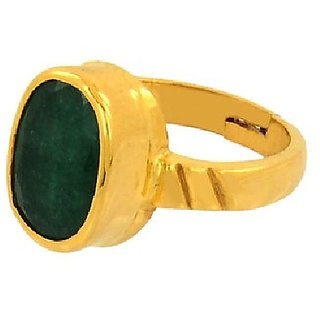 Natural Emerald/Panna Stone Panchadhatu Ring ) 100 Original Certified Ring By Ceylonmine