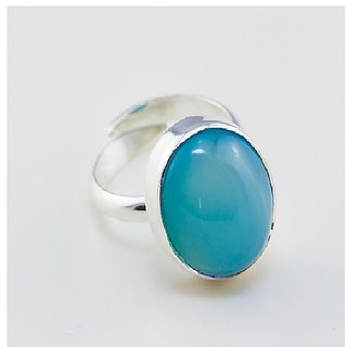                      Ceylonmine- 7.25 Carat Natural Turquoise Silver Ring Igi Firoza Adjustable Ring Men & Women Lab Certified & Genuine Gemstone Ring                                              