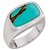 Ceylonmine-Firoza 7.5 Carat Natural Stone Ring In Silver Original & Effective Igi Turquoise(Firoza) Adjustable Ring For Men& Women
