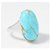 Ceylonmine- Original Stone Firoza (Turquoise) Stone 7.5 Carat Gemstone Ring In White Gold Plated (Silver) Semi- Precious Firoza Gemstone Ring For Astrological Purpose Turquoise Men  Women Ring