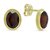 Natural & Original Hessonite/Gomed Stud Gold Plated Designer Earrings For Women & Girls By Ceylonmine