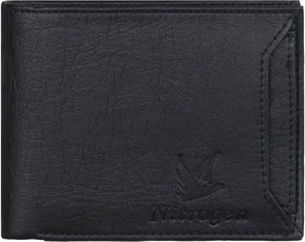 Nitrogen Black Artificial Leather Men'S Wallet (Ngw-03-Bk)