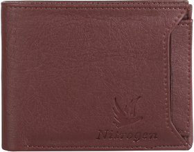 Nitrogen Brown Artificial Leather Men'S Wallet (Ngw-03-Br)