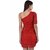 SELFYS Women's Red Checks Nylon One Shoulder Bodycon Dresses