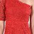 SELFYS Women's Red Checks Nylon One Shoulder Bodycon Dresses
