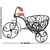 Desi Karigar Wrought Iron Handicraft Rickshaw Showpiece Home  Dcor Flower Vase