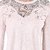 SELFYS Women's Pink Embroidered Cotton Round Neck Regular Shirts