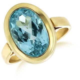                       Ceylonmine- Astrological &Precious Stone Topaz 7.25 Ratti Stone Ring Original Stone Gold Plated Ruby Ring For Unisex                                              
