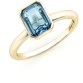                       Ceylonmine- Original & Natural Topaz 6.25 Ratti Gold Plated Finger Ring Unheated & Untretaed Topaz Stone Ring For Unisex                                              
