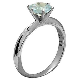                       Ceylonmine- Blue Topaz Stylish Ring 7.25 Ratti Unheated & Untreated Topaz 92.5 Sterling Silver Designer Ring For Unisex                                              