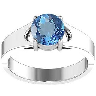                       Ceylonmine- Original  Natural Topaz 6.25 Ratti Silver Finger Ring Unheated  Untretaed Topaz Stone Ring For Unisex                                              