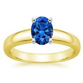                      Ceylonmine- Natural 5.5 Ratti Stone Topaz Ring For Men  Women Original  Certified Stone Topaz Gold Plated Stylish Ring For Unisex                                              