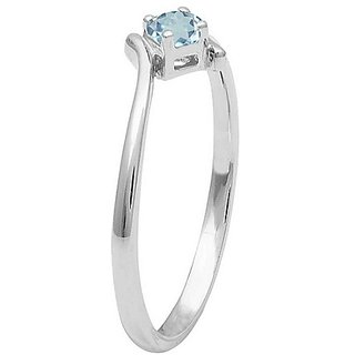                       Ceylonmine - 6.25 Ratti Blue Topaz 92.5 Sterling Silver Ring With Lab Certificate For Astrological Purpose                                              