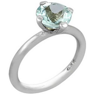                       Ceylonmine- Natural Gia Blue Topaz Ring For Men & Women Original & Certified 6.25 Ratti Stone Topaz Silver Ring For Astrological Purpose                                              