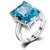 Ceylonmine- Original Blue Topaz Pure Silver Adjustable Ring Precious  Effective Stone 7.25 Ratti Topaz Ring For Unisex