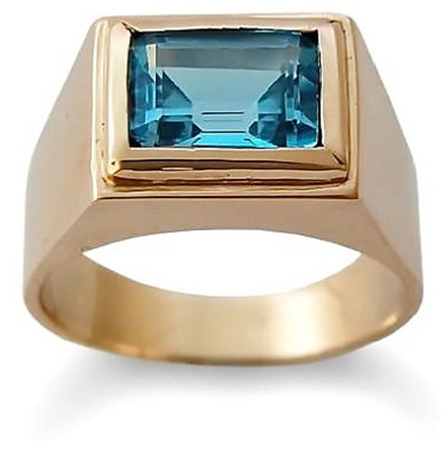 Buy YoTreasure 7.50 Ct Sky Blue Topaz Solid 10k Yellow Gold Ring Jewelry at  Amazon.in
