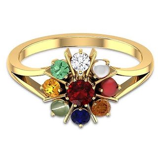                       Astrological Navratna Stone Ring In Panchdhatu Original Effective Stone Navgrah Ring For Men Women By Ceylonmine                                              