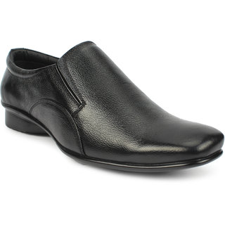 genuine leather black formal shoes